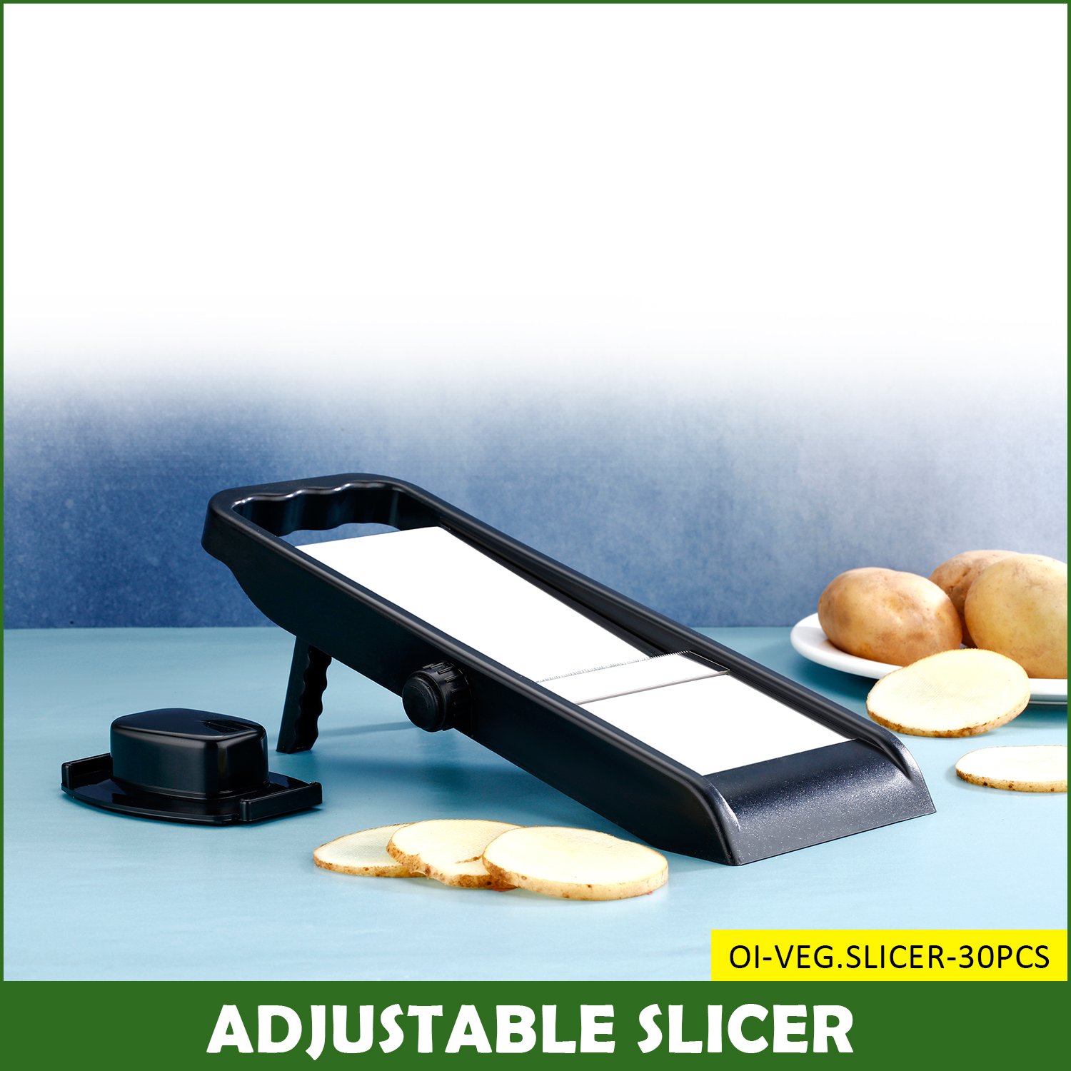 Adjustable Vegetable Slicer, Manual Vegetable & Potato Cutter (PACK OF 30PCS.)